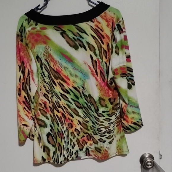 Chico's Multicolor Animal Print Sweater - Picture 3 of 5